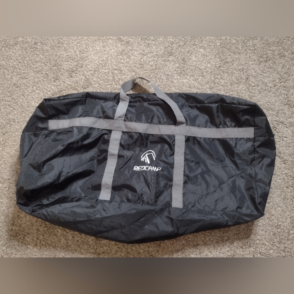 REDCAMP Duffle Bag Black Large Travel Camping S1